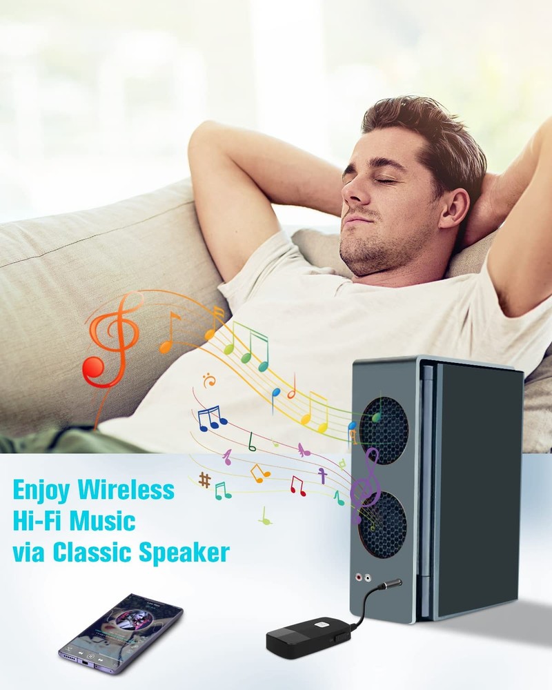 Upgraded Bluetooth 5.4 Receiver for Speaker, Wireless Audio Adapter for Home ...