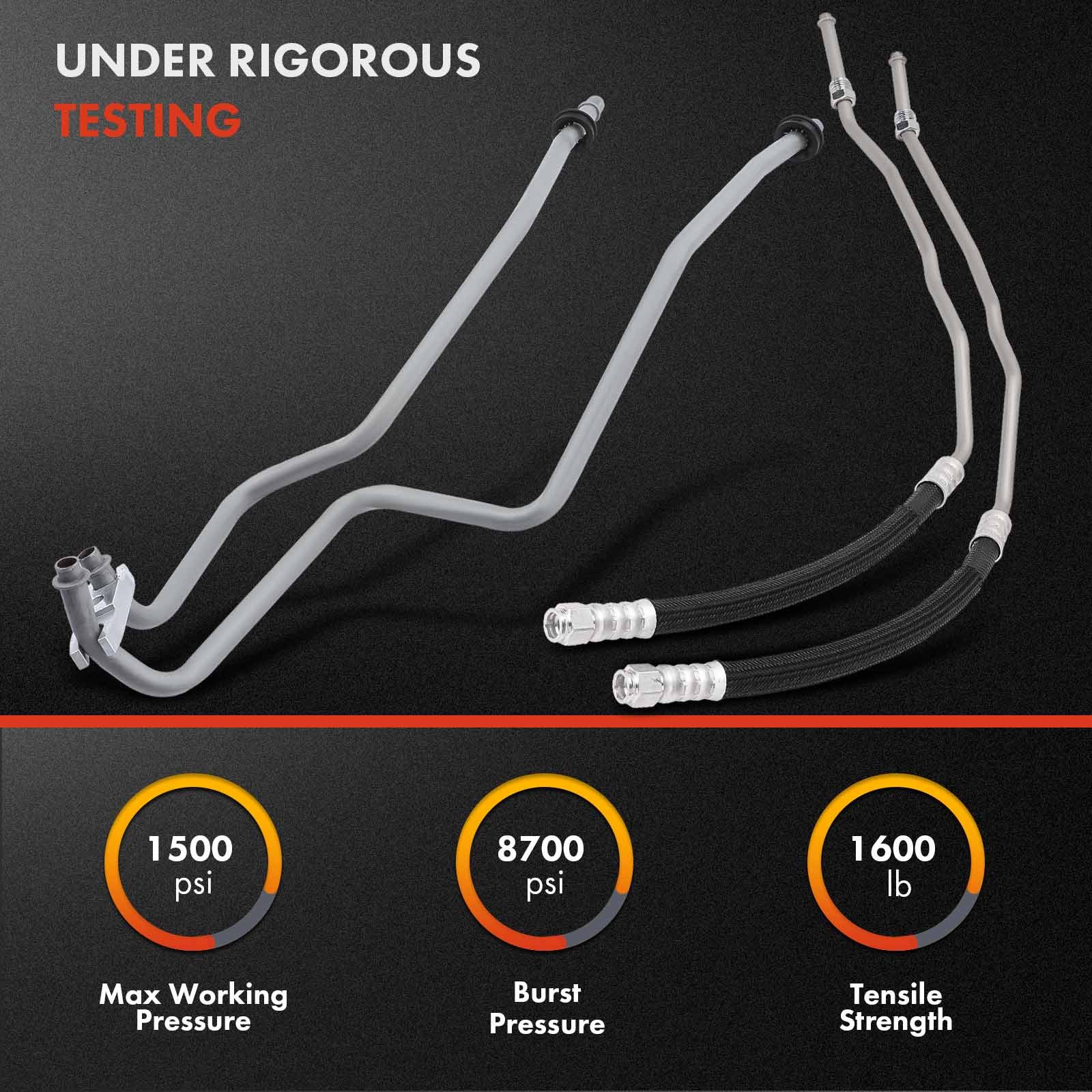 2x Inlet and Outlet(Upper) & Lower Transmission Oil Cooler Line for Jeep Liberty