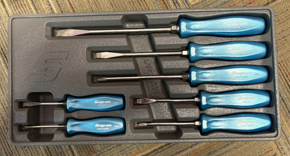 Snap-On Peal Blue 7pc Screwdriver Set