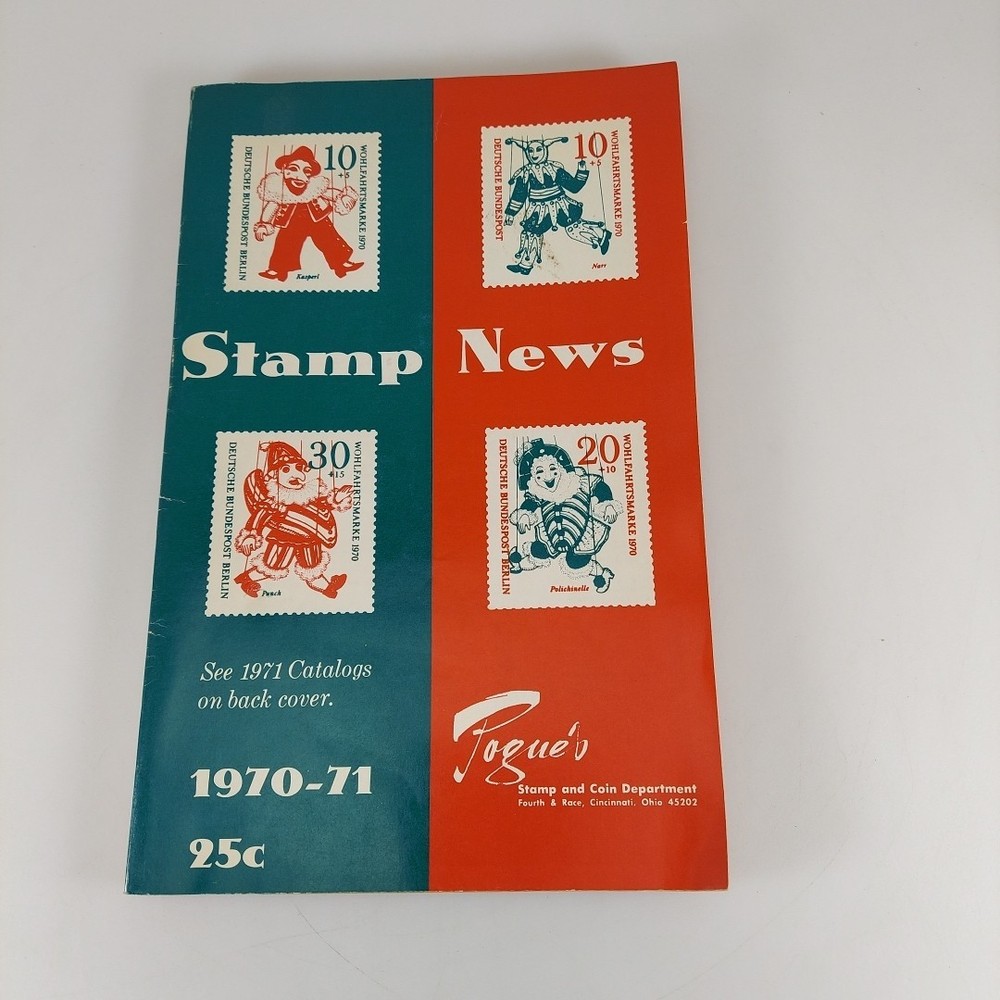 Stamp News 1970-71 Pogue's Stamp And Coin Department Cincinnati Illustrated PB