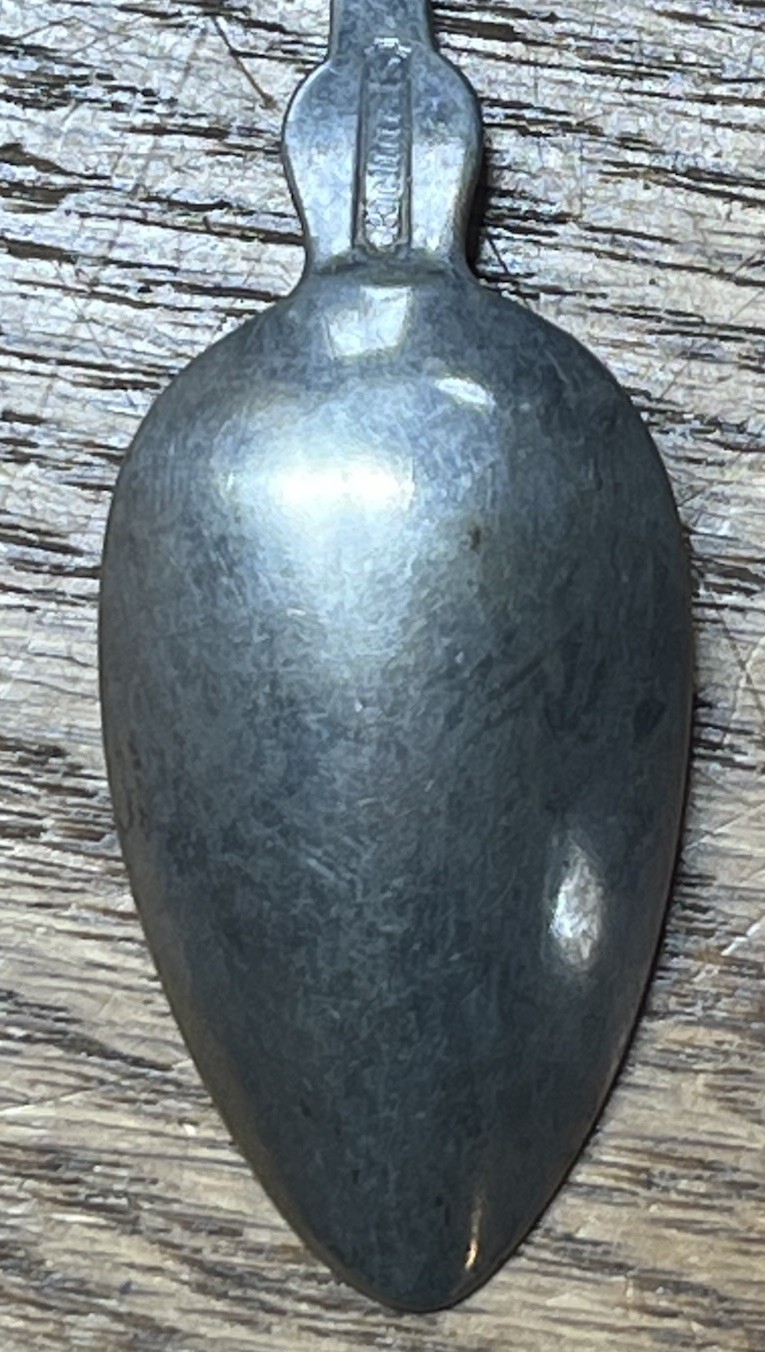 American Coin Silver Teaspoon George Richards Keene NH 1856-1860 Monogram