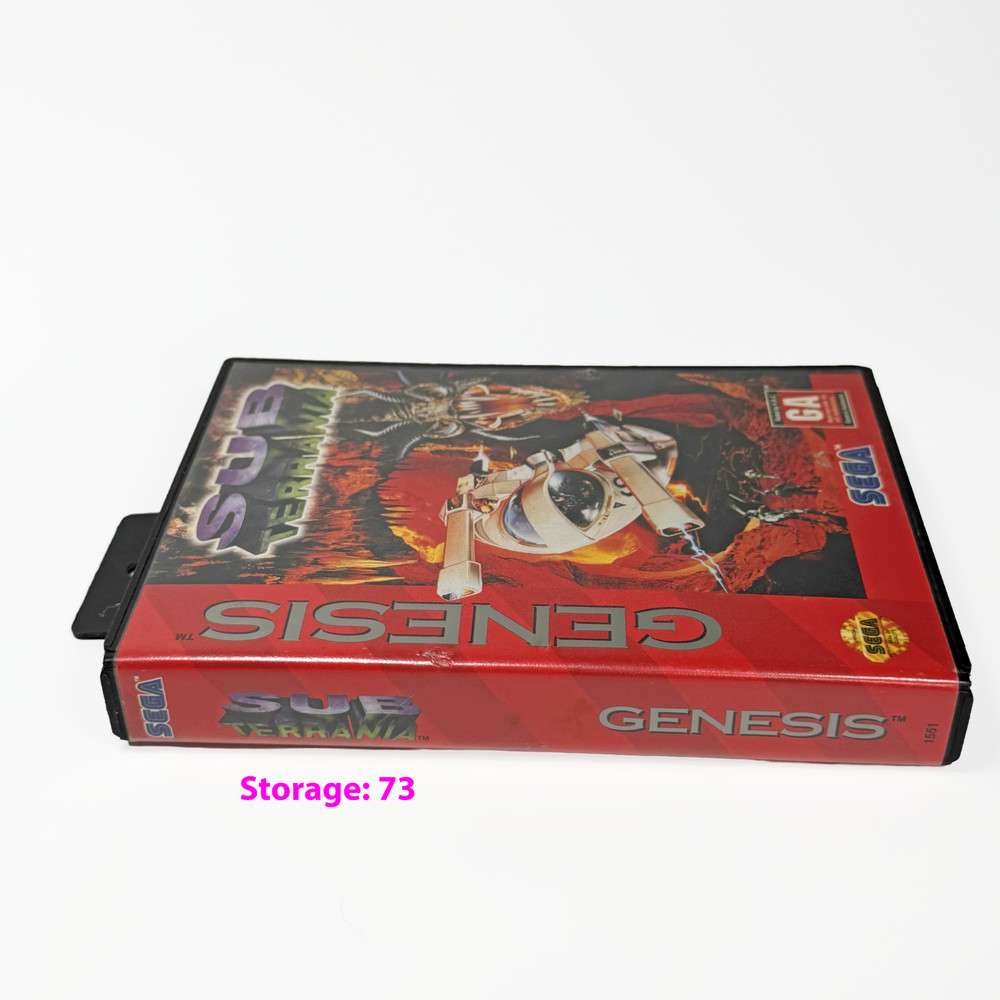 Sub Terrania Sega Genesis Authentic Case Only – Original Box