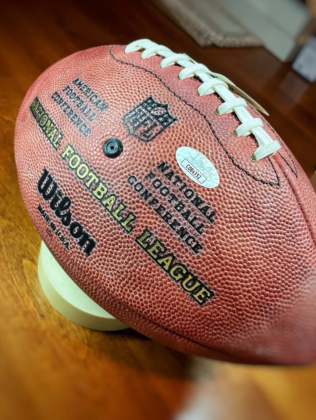 ANDRE REED Signed Wilson “The Duke” Official NFL Football Inscription Bills JSA