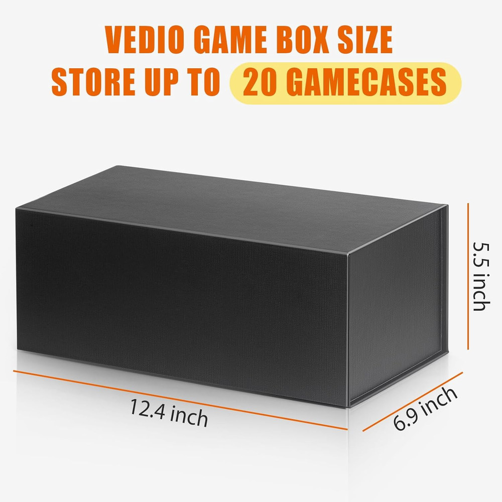 Video Game Storage Boxes, Blu-Ray Storage Boxes, Magnetic Video Game Box Protect