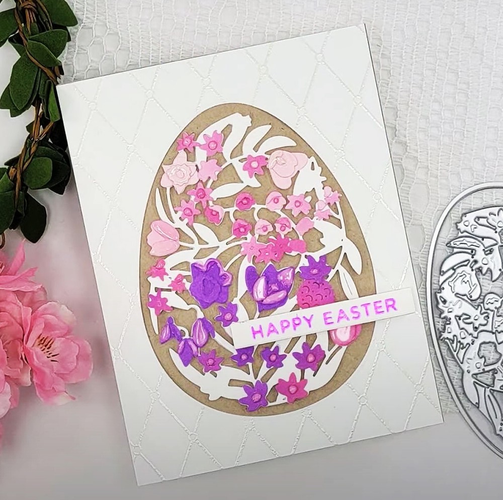 Sizzix Thinlits Intricate Floral Easter Egg 15pc #665818 Retail $20.99 Rushforth
