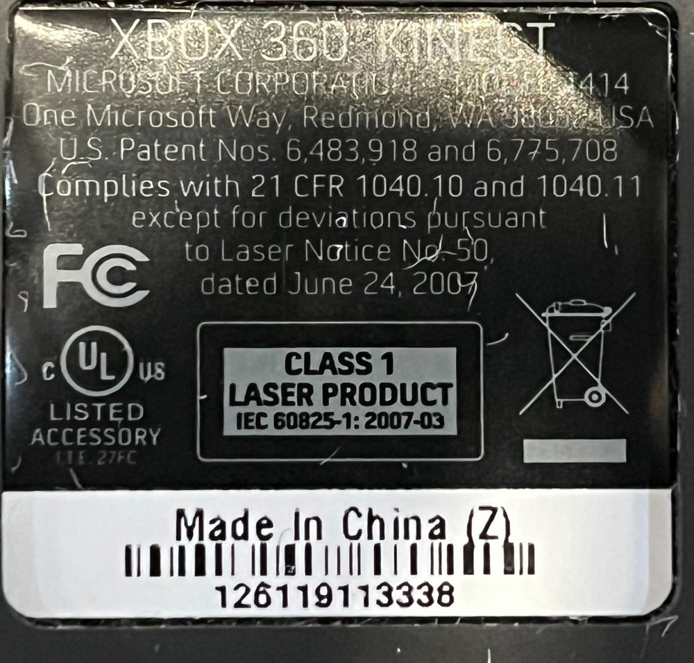 XBox Kinect Motion-Sensing Input Device - UNTESTED