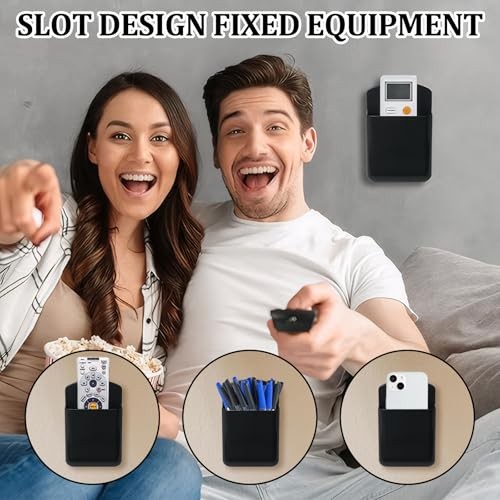 4 Pcs Remote Control Holder Wall Mount, Self Adhesive Wall Remote Control