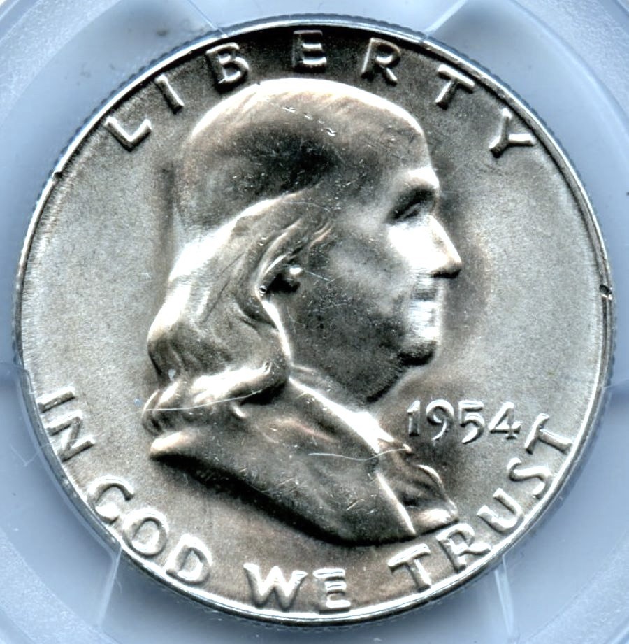 1954-S Franklin Half Dollar, PCGS MS64FBL