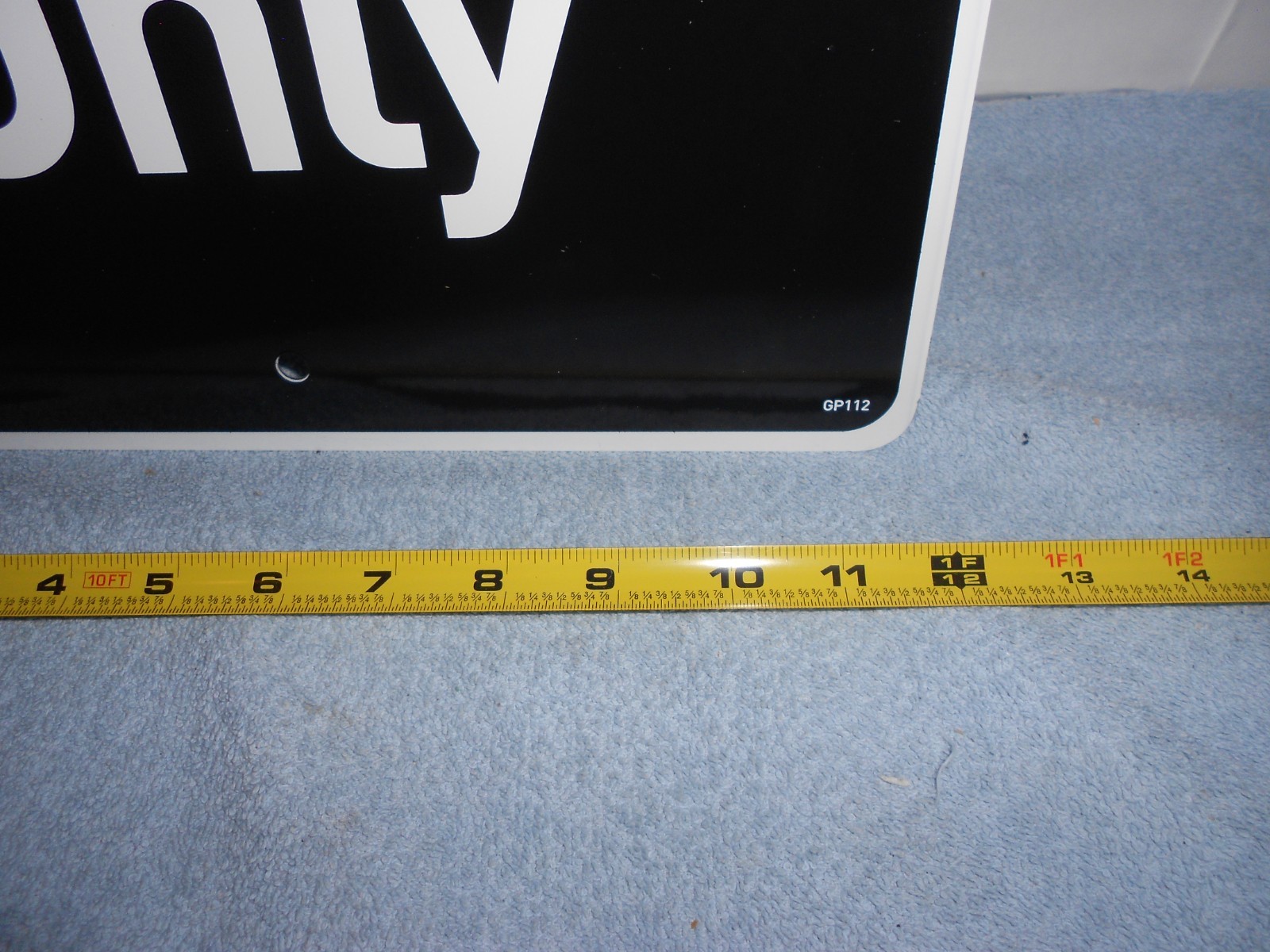 VINTAGE 12x18in NEW GLIDDEN PAINT PROFESSIONAL PARKING ONLY ADV SIGN METAL -X134