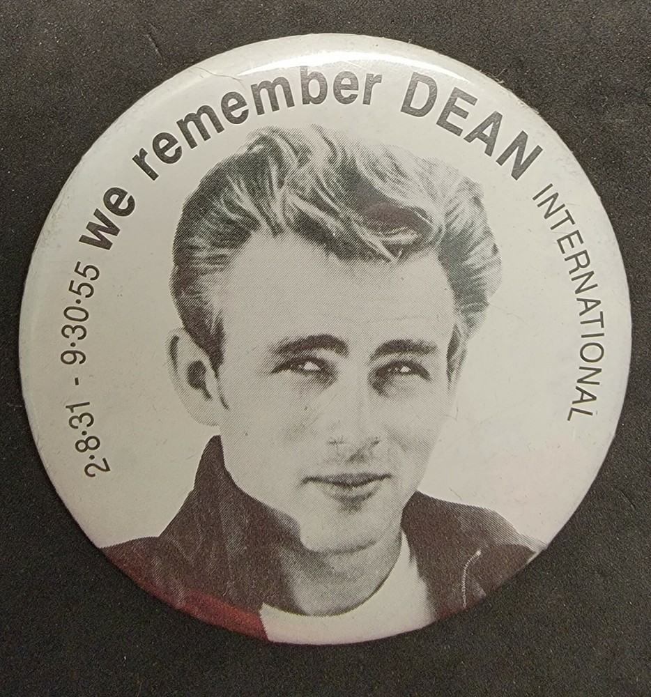VINTAGE JAMES DEAN PIN PINBACK BUTTON WE REMEMBER