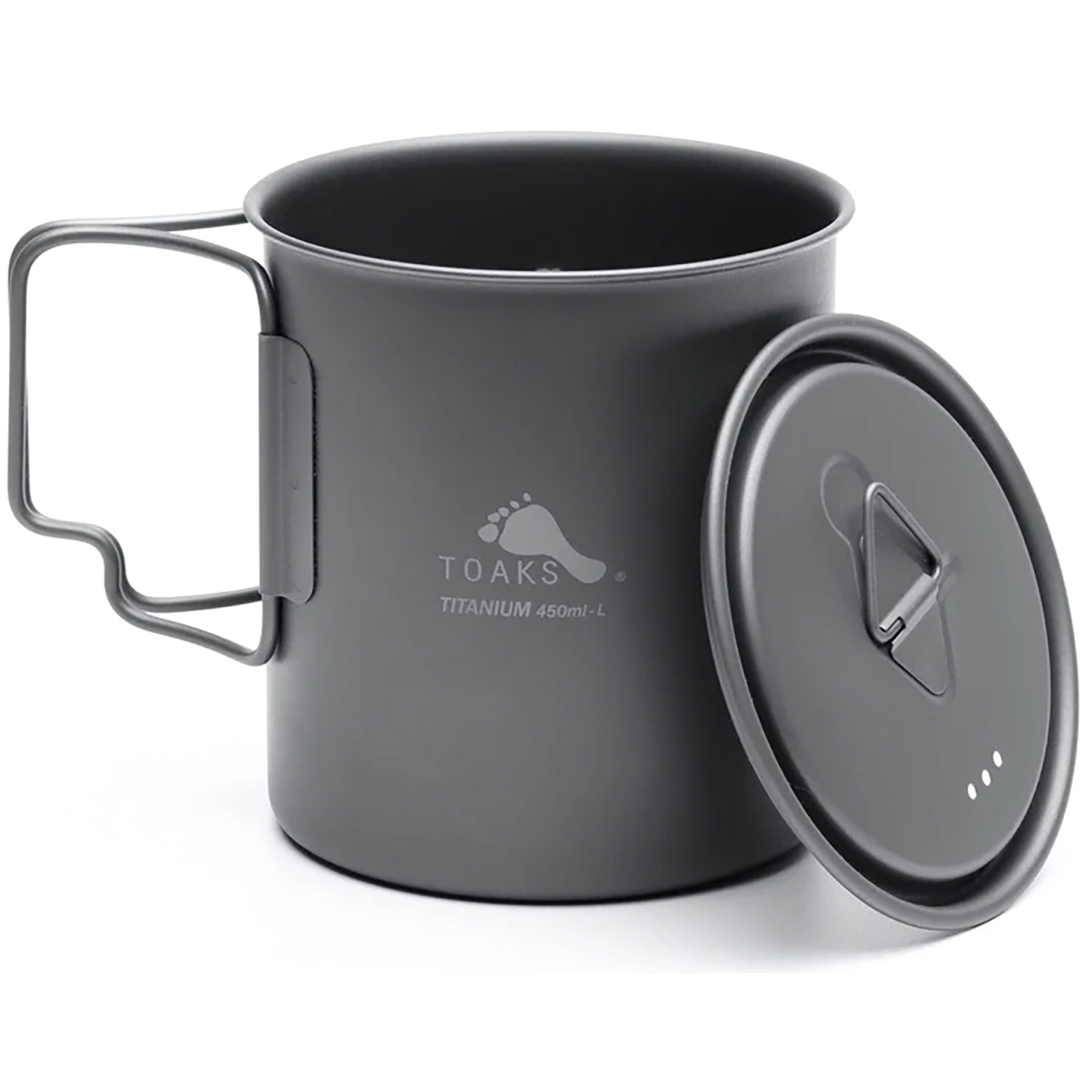 TOAKS 450ml Ultralight Titanium Cup with Lid - CUPLID450 - Outdoor Camping
