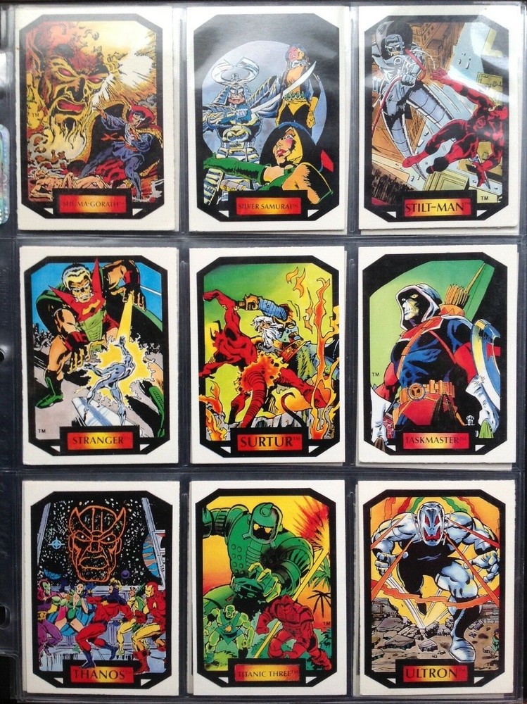 1987 MARVEL UNIVERSE SERIES 2 COLOSSAL CONFLICTS COMPLETE COMIC TRADING CARD SET