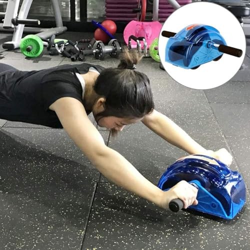 Ab Roller for Abs Workout - Abdominal Exercise Rollers with 4 Wheels, blue