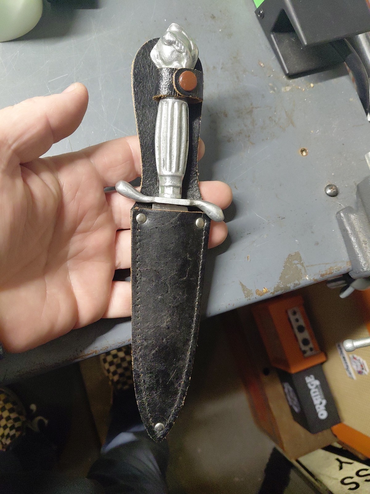 Vintage  Korium Dagger Knife Claw & Ball handle with sheath German Japan