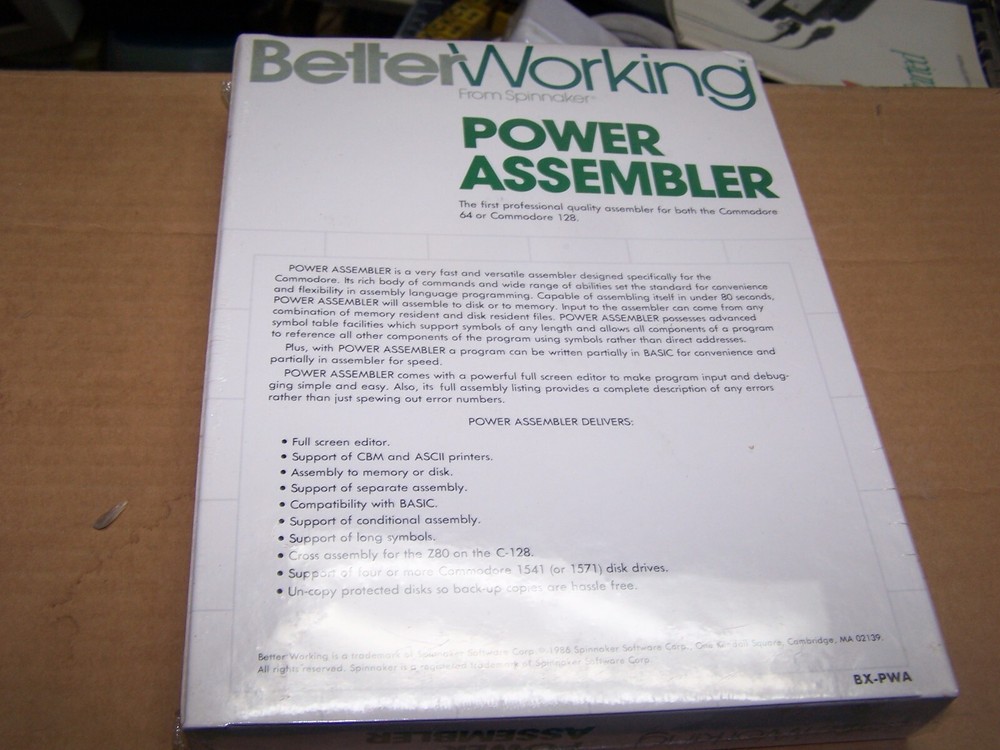 Better Working Power Assembler Software for Commodore 64/128 - NOS