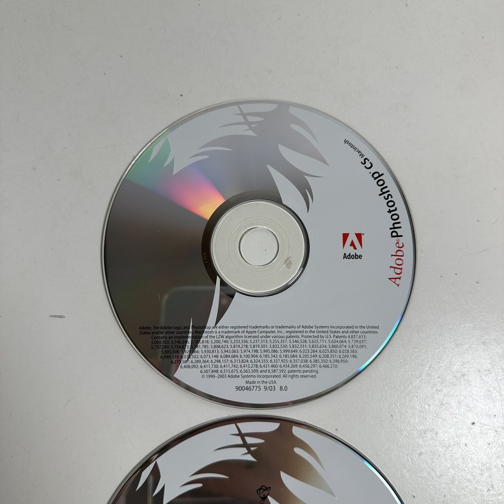 Adobe Photoshop Graphics Editing CS Macintosh - CS1 MAC Install Software CD