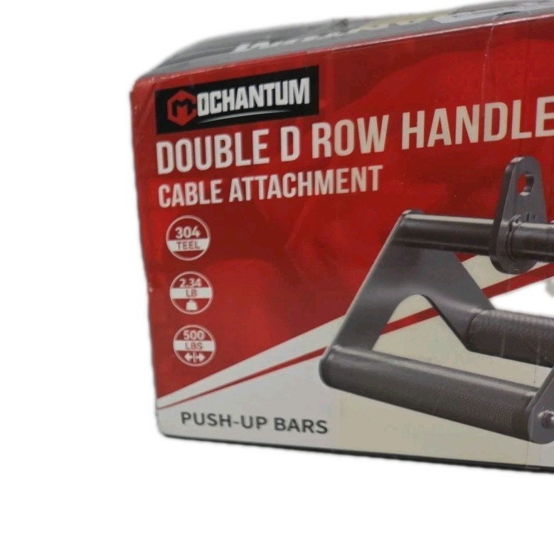 Double D Row Handle Cable Attachment for Weight Workout, LAT Pull down V Bar