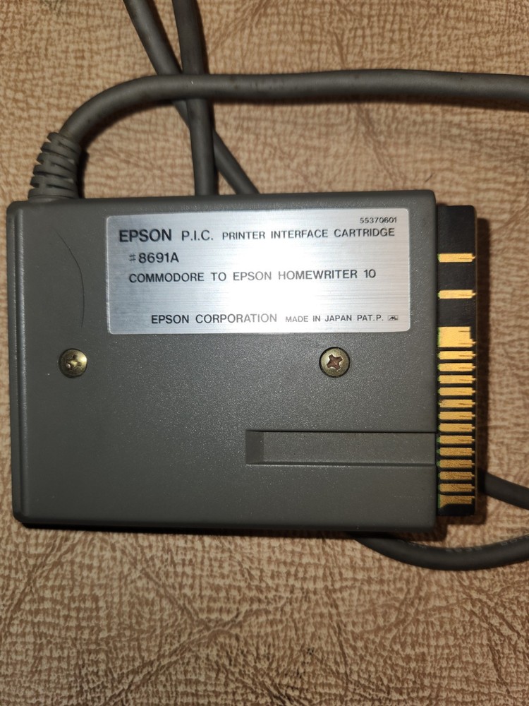 Epson P.I.C. Printer Interface Cartridge for Commodore Computers Homewriter 10