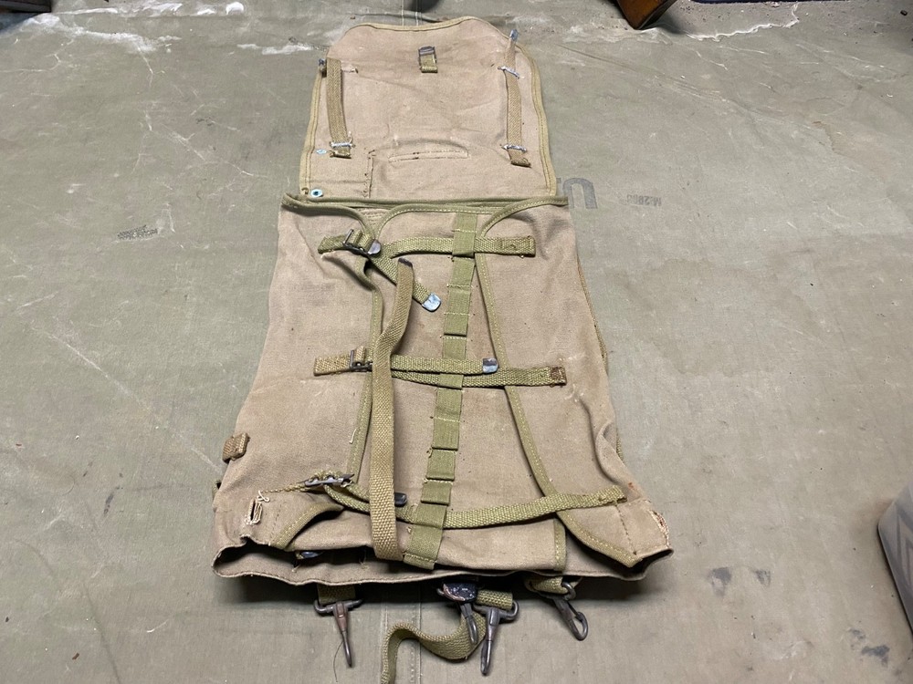 ORIGINAL WWII US ARMY M1942 COMBAT FIELD HAVERSACK BACKPACK-OD#3
