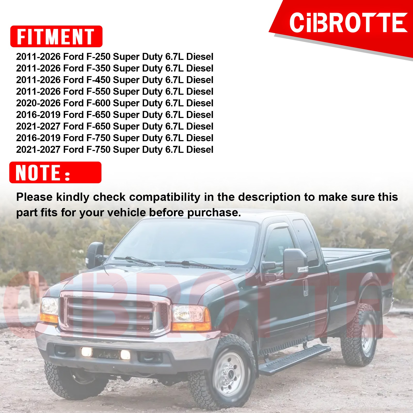 Aluminum Oil Pan for 2011-2026 Ford F-450 F-350 F-250 Super Duty 6.7L Diesel