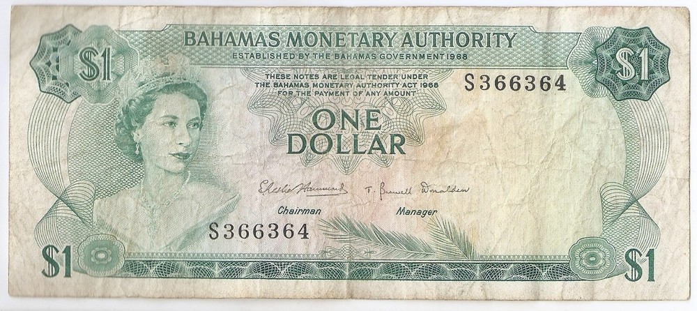 Bahama 1 dollar 1968
