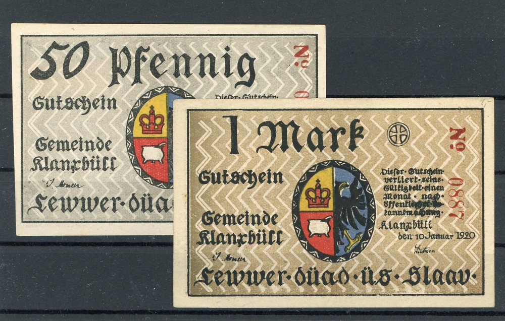 Klanxbüll 2 Notes Emergency Money 2/27164