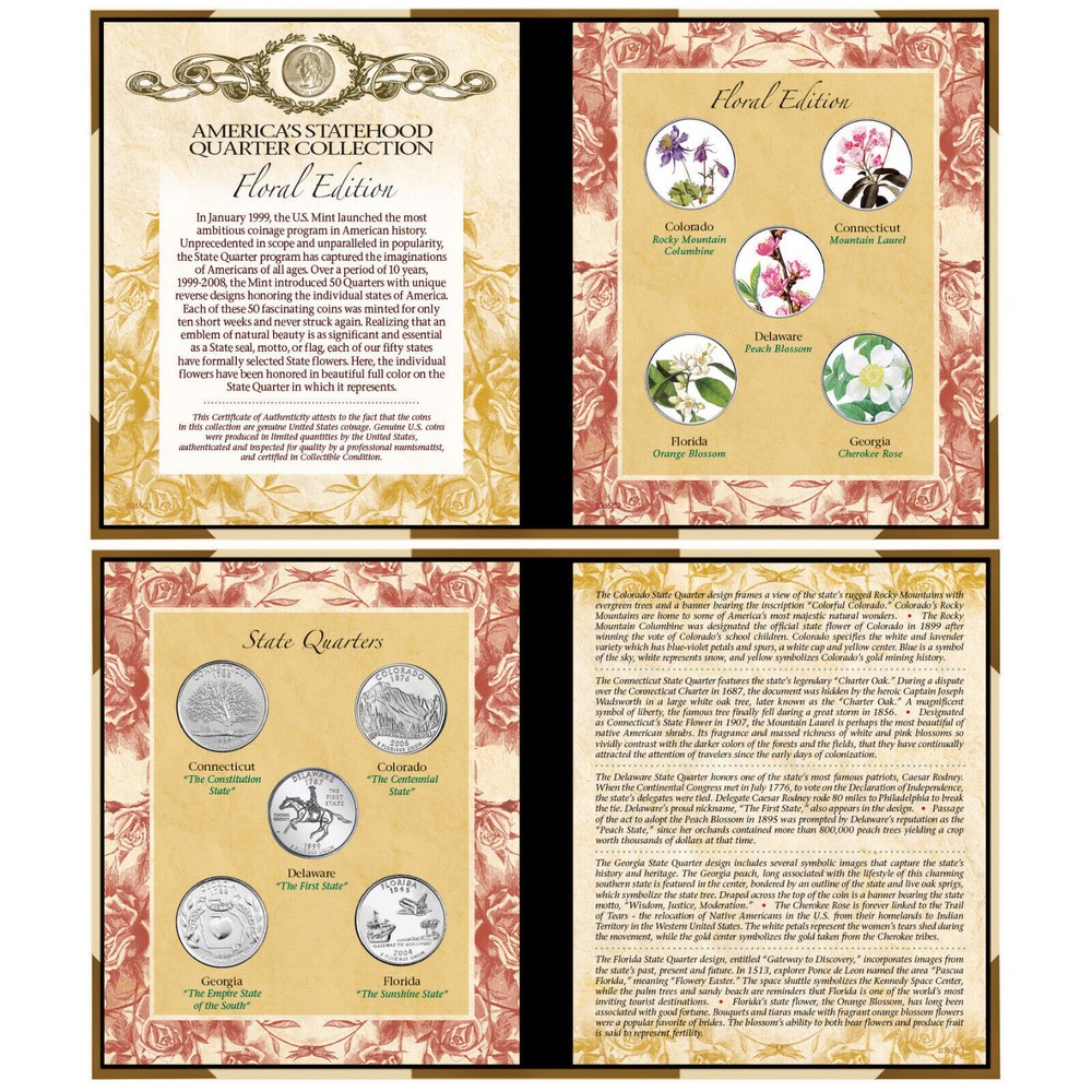 Floral Edition Statehood Quarters Collection
