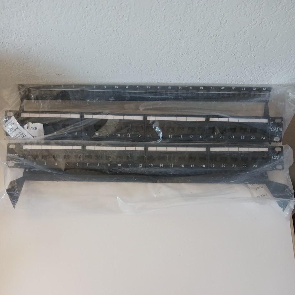 Two 24 Port Cat6 Keystone Patch Panel