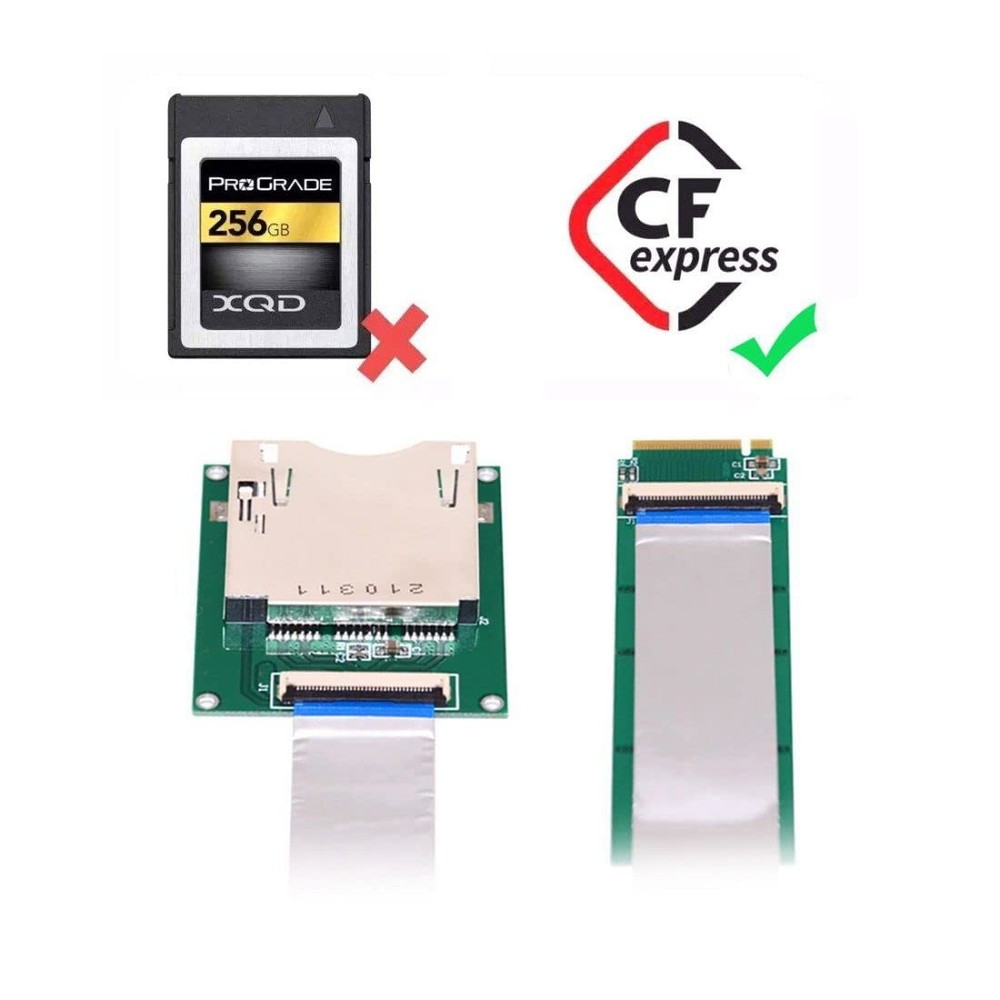 chenyang USB 3.1 Gen 2 10Gbps CF Express Type B Memory Card Reader to M.2 NVM...