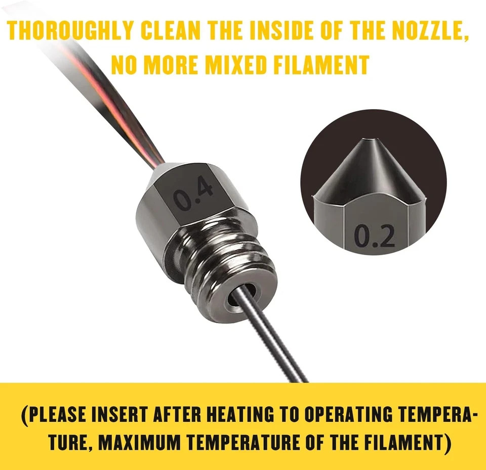3D Printer Maintenance, Kit for Cleaning Clogged Extruder Nozzles