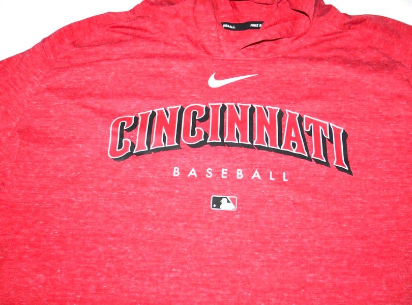 STUART FAIRCHILD BP WORN CINCINNATI REDS #57 NIKE HOODED SHIRT TAIWAN TAIPEI WBC