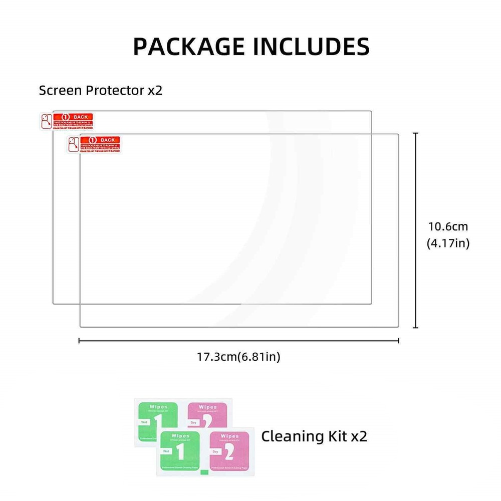 2Pcs Glass Screen Protector Scratchproof Protective Film For Steam Deck Console