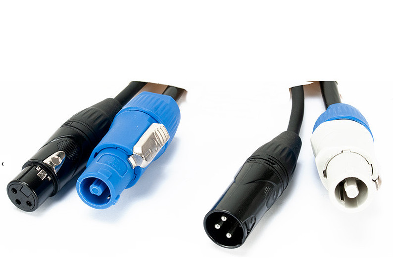 Accu-Cable 3-Pin DMX & PowerCON Cable, 6 ft