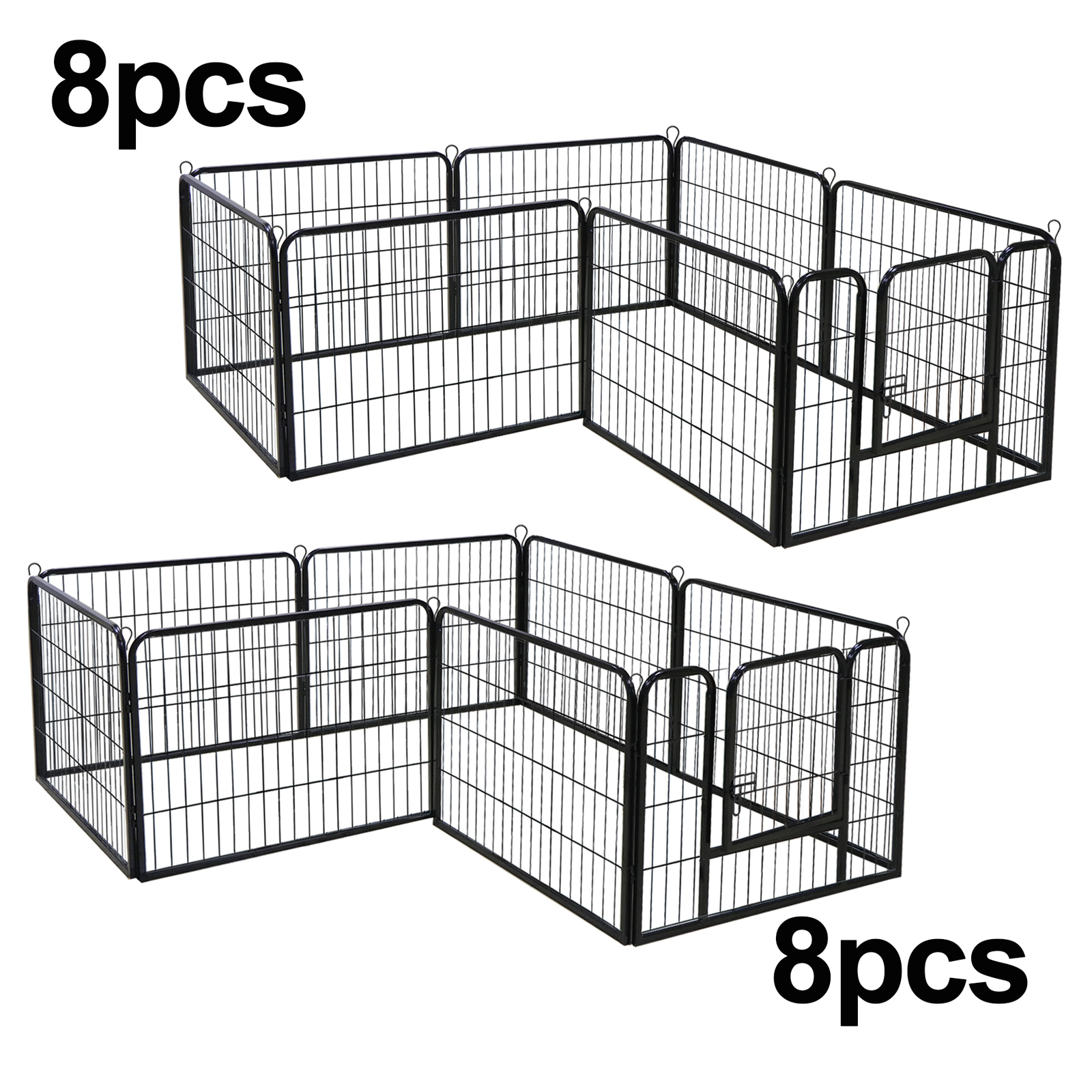 16 Panels Dog Pen Pet Playpen Kennel Fence Puppy Exercise Barrier Outdoor Indoor