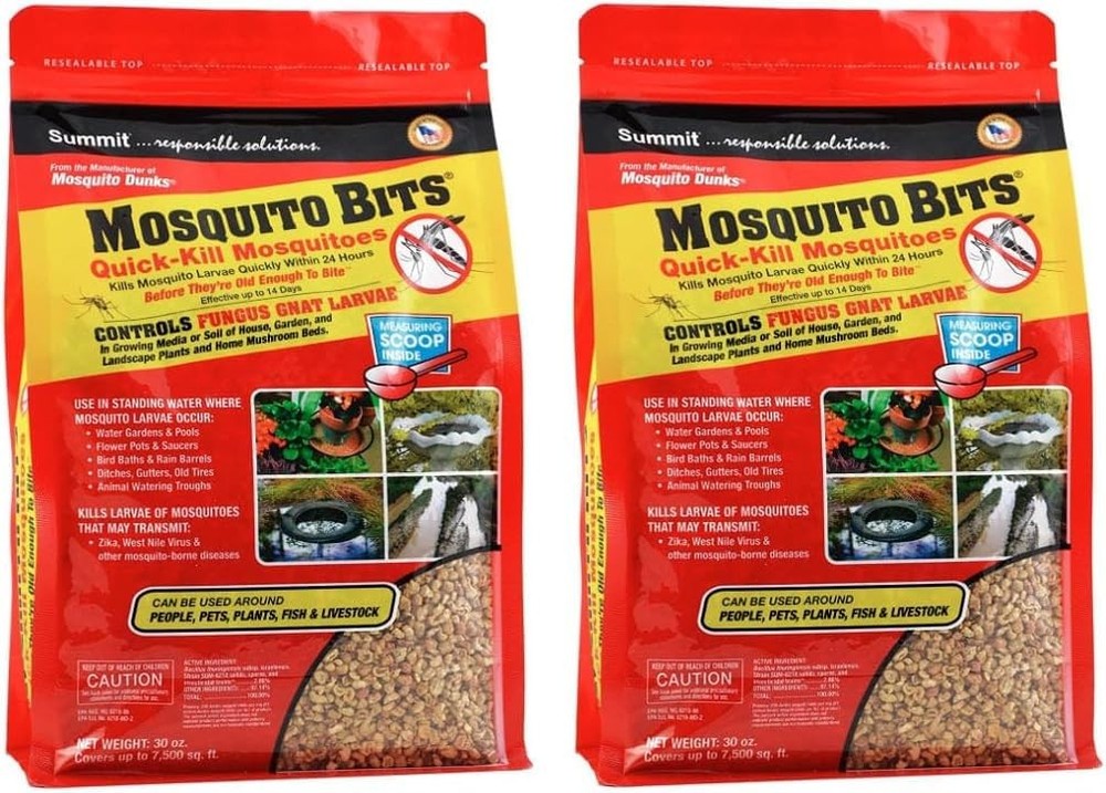 Summit Mosquito Bits 30oz. Kills Mosquito Larvae within 24 hours  2 Pack