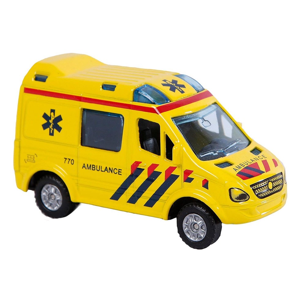 Speelgoed 520085 Car Diecast Pull Back Ambulance, 8 cm