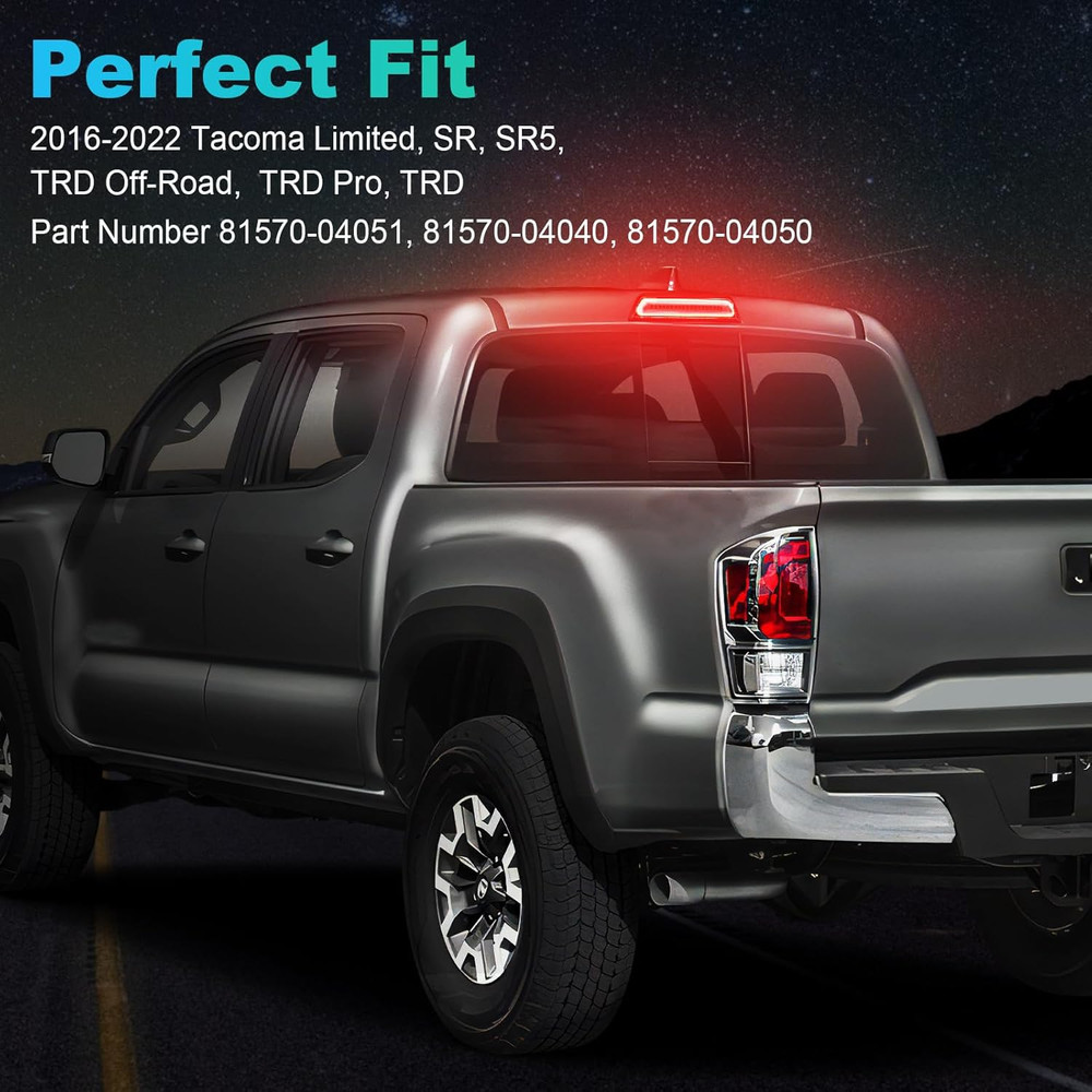 2016-23 Tacoma Third Brake Light Red High Mount–Compatible Replacement