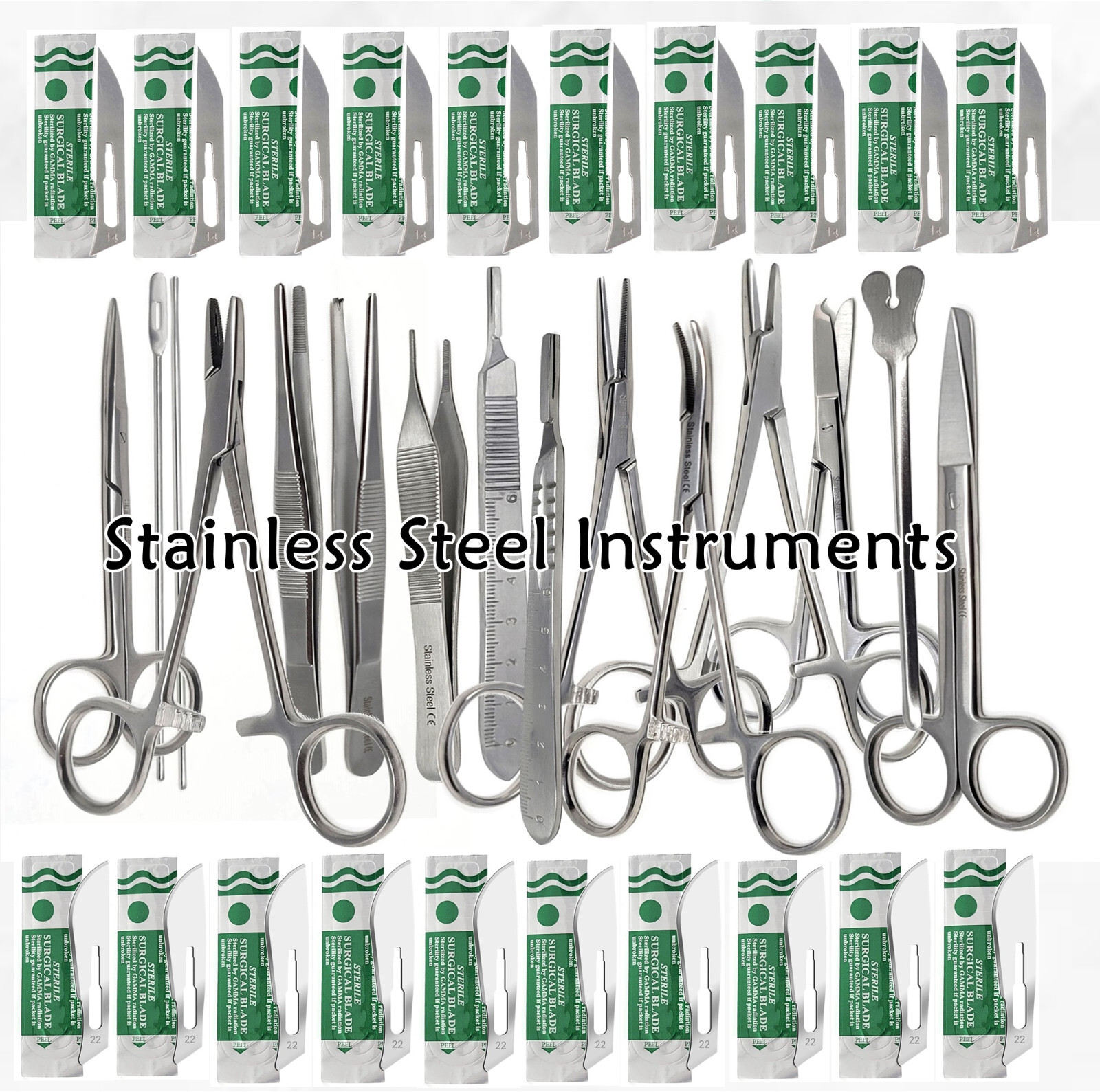 35 Pcs Suture Set Minor Surgery Kit Veterinary Stainless Steel CE Instruments