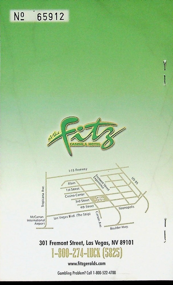 Fitzgeralds Casino & Hotel bonus book