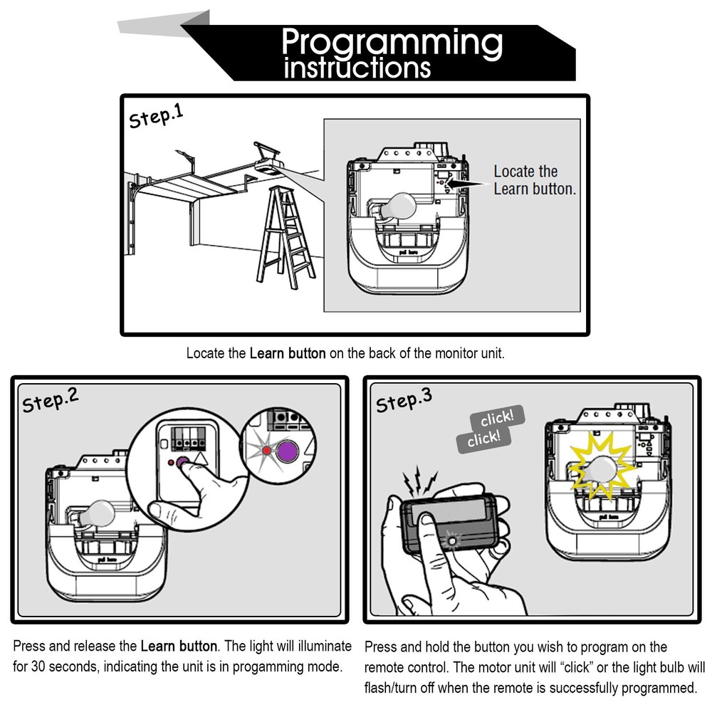 2 Replacement For Chamberlain 950D 1-Button Remote Security+ Garage Door Opener