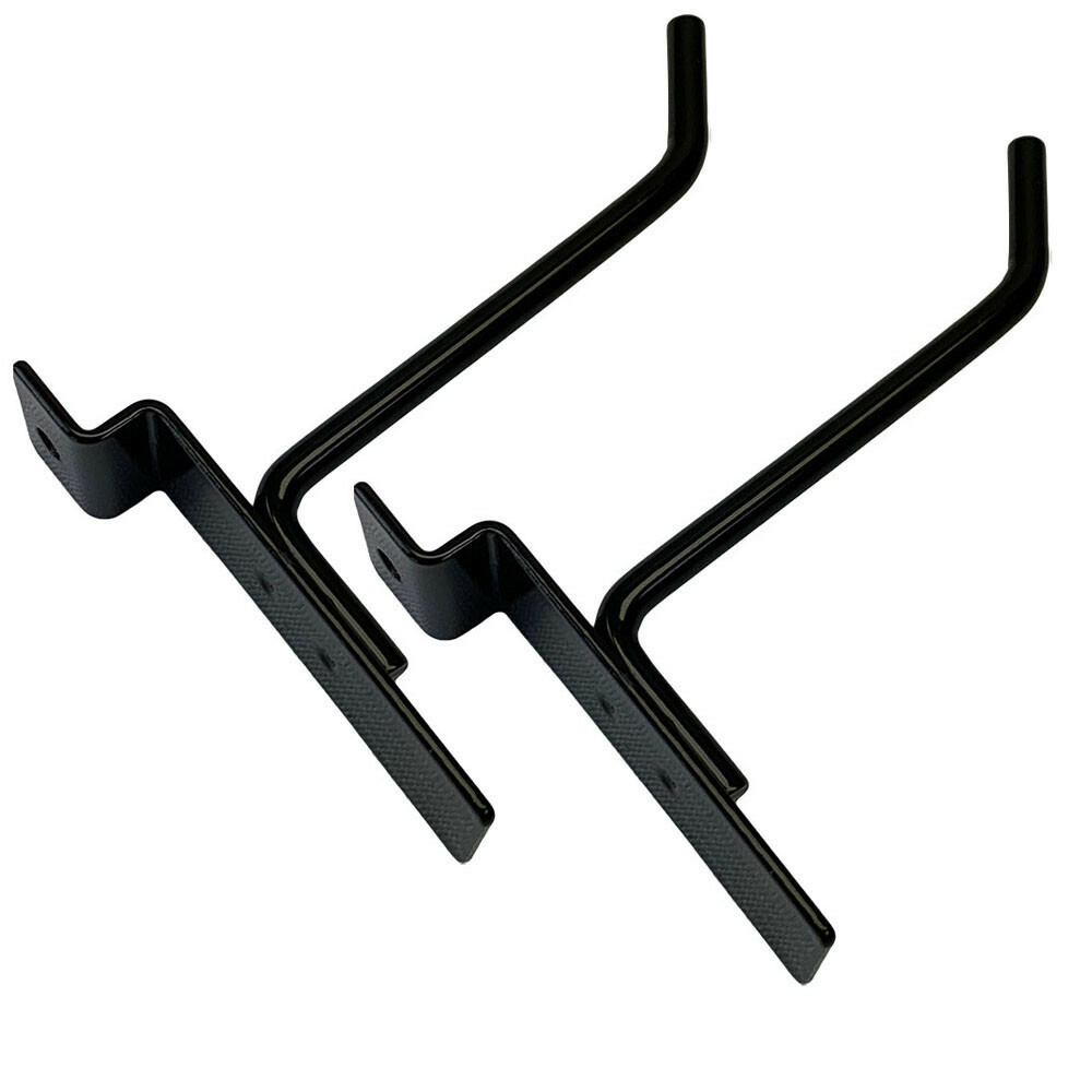 4" Slatwall Hook Panel Display Hooks, 1/4" Thickness Metal, Black - PACK 24