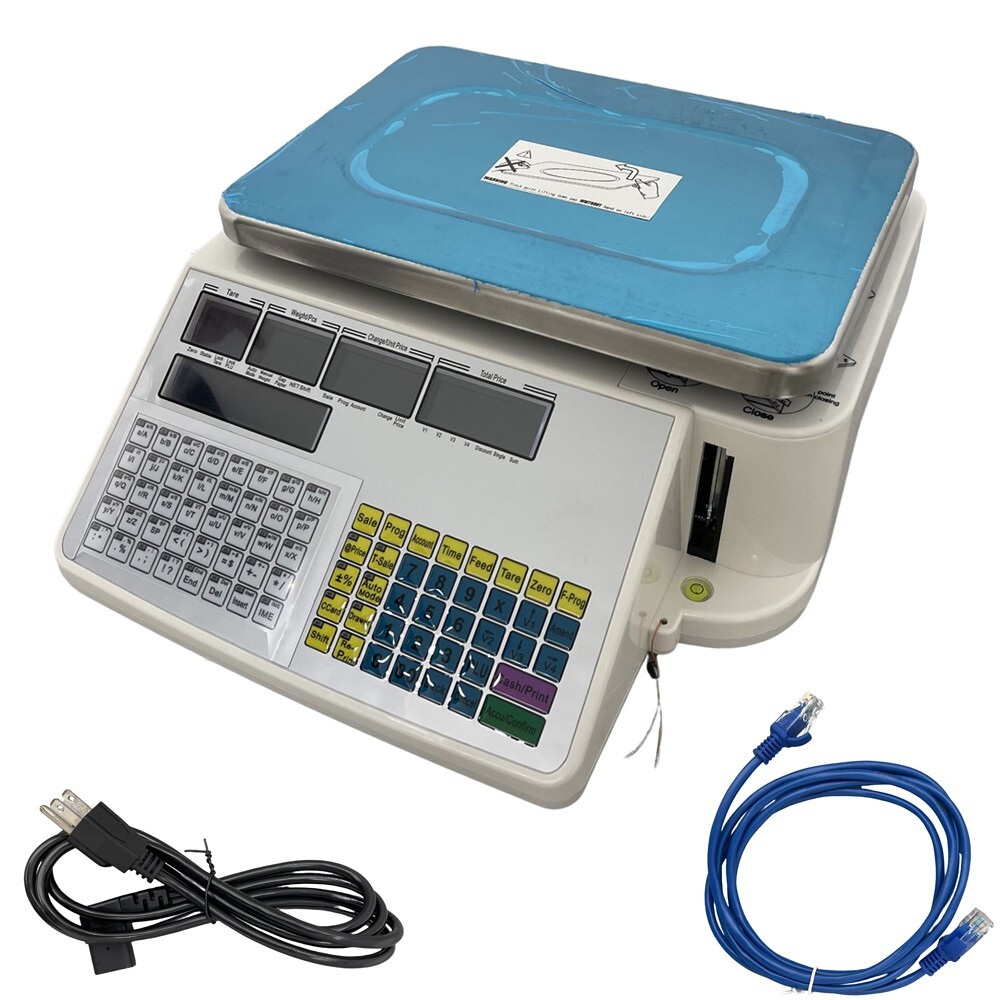 30kg Supermarket Computing Scale Barcode Thermal Printer 5 Window Digital Price