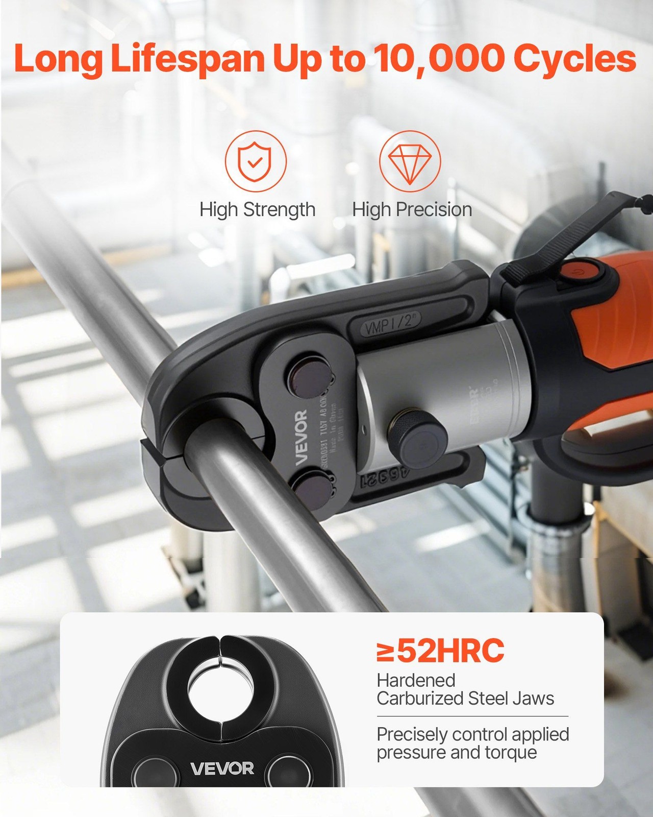 VEVOR MegaPress Jaws, 3PCS Pressing Jaws 1/2", 3/4" & 1" for MegaPress Carbon St