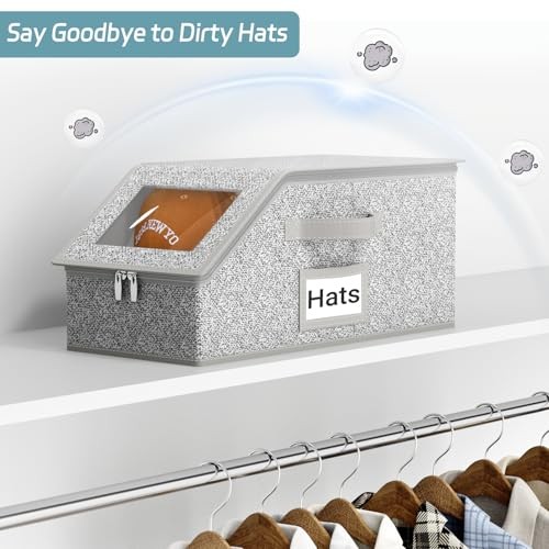 PCS Stackable Hat Storage for Baseball Caps, Holds up to4 Caps Hat 2 Grey
