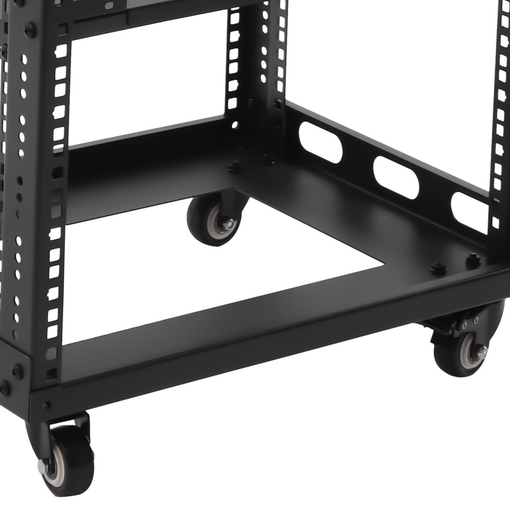 18U 18.5" 4 Post Open Frame Network Server Rack Adjustable Partition 0-31.5''