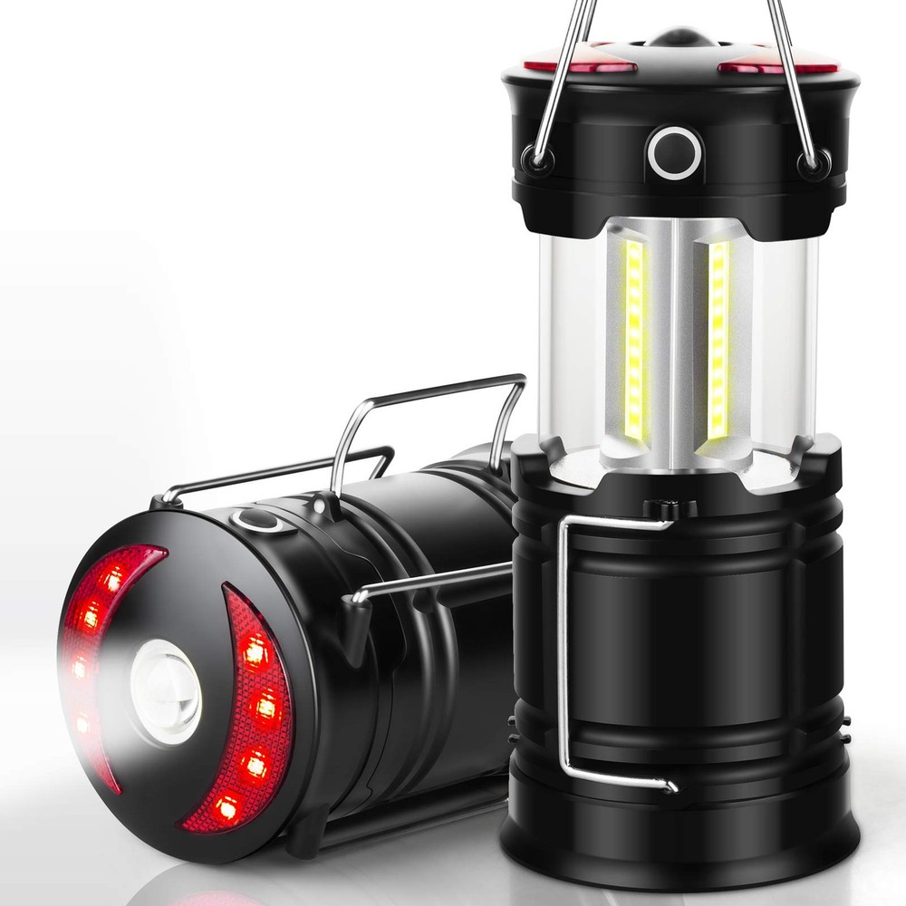 2 Pack Camping Lanterns Accessories USB Rechargeable and 2 Pack, Red