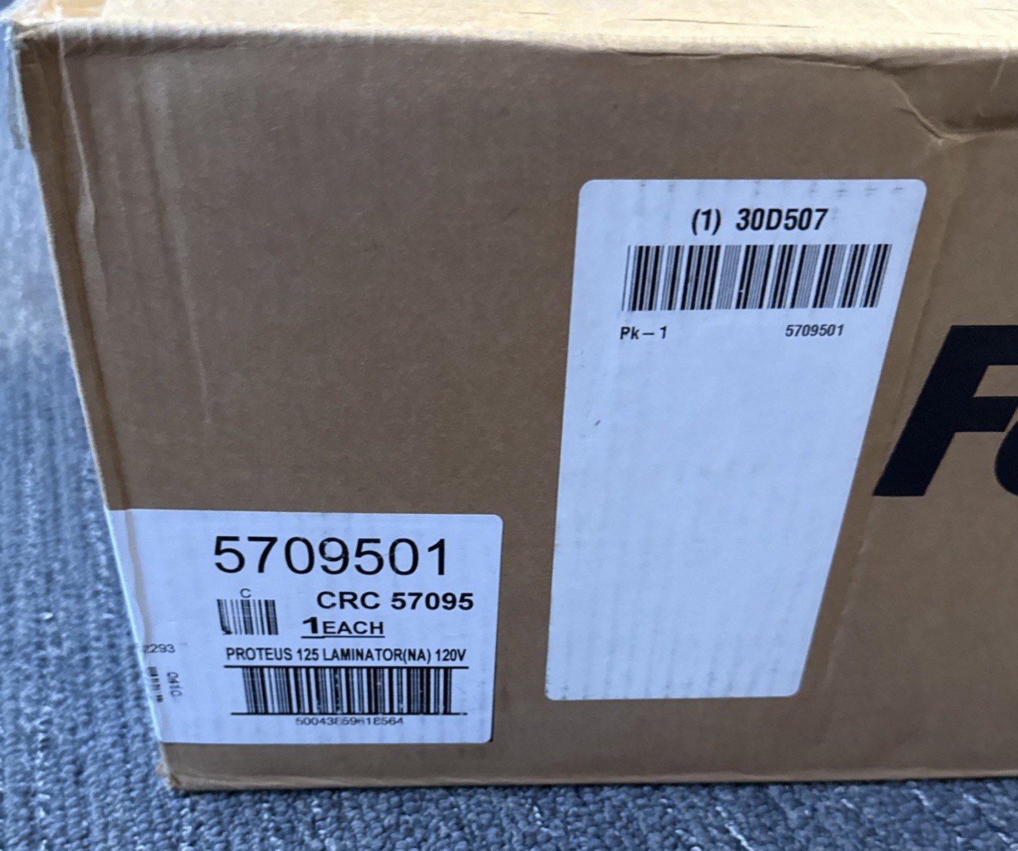 Fellowes 5709501 Proteus 125 Thermal & Cold Laminator, 12.5" Width, 10 Mil