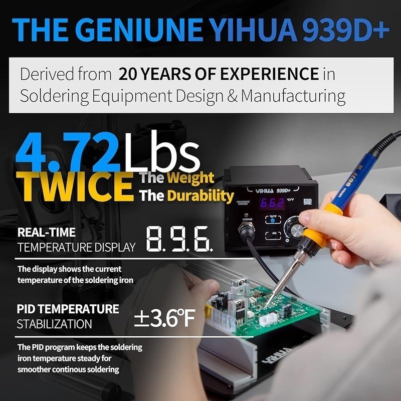 Powerful Soldering Station Digital Display Smart Temperature Control Iron Tool