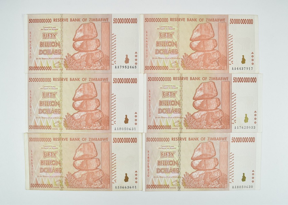 2008 Zimbabwe 50 Billion Dollars Reserve Note