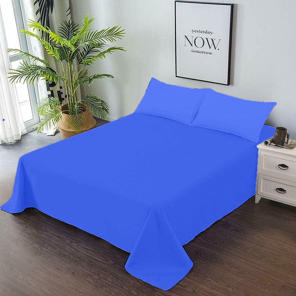 Soft Bedding 1000 - 1200 Count Egyptian Cotton Royal Blue Solid Select Item